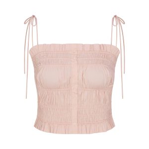 POPLIN APPAREL RUFFLE CAMI | DUSTY PINK