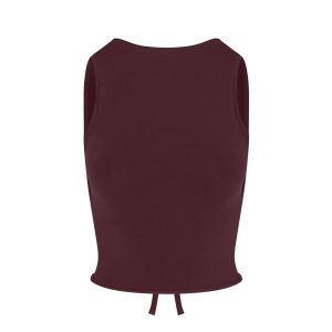 COTTON JERSEY TIE BACK TANK | CURRANT