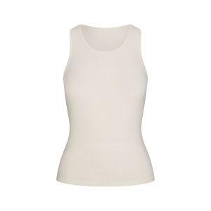 RIB SLEEP TANK | IVORY