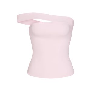 COTTON JERSEY ASYMMETRICAL TOP | CHERRY BLOSSOM