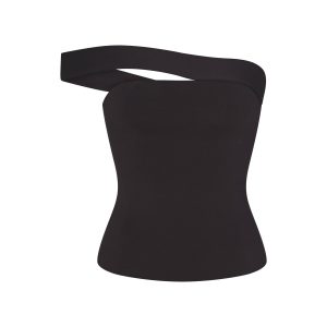 COTTON JERSEY ASYMMETRICAL TOP | SOOT