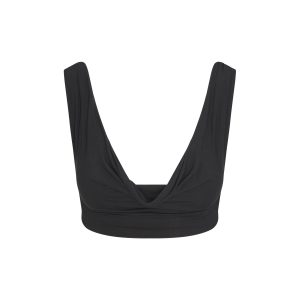VETTESE X SKIMS SHEER MODAL DRAPED BRALETTE | ONYX