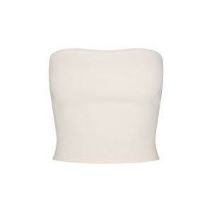 REFINED KNIT TUBE TOP | EGRET