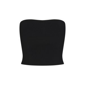REFINED KNIT TUBE TOP | OBSIDIAN