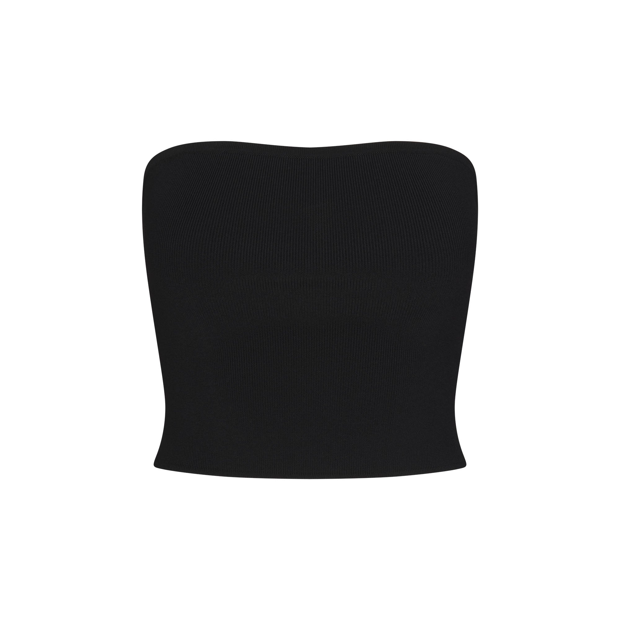 REFINED KNIT TUBE TOP | OBSIDIAN