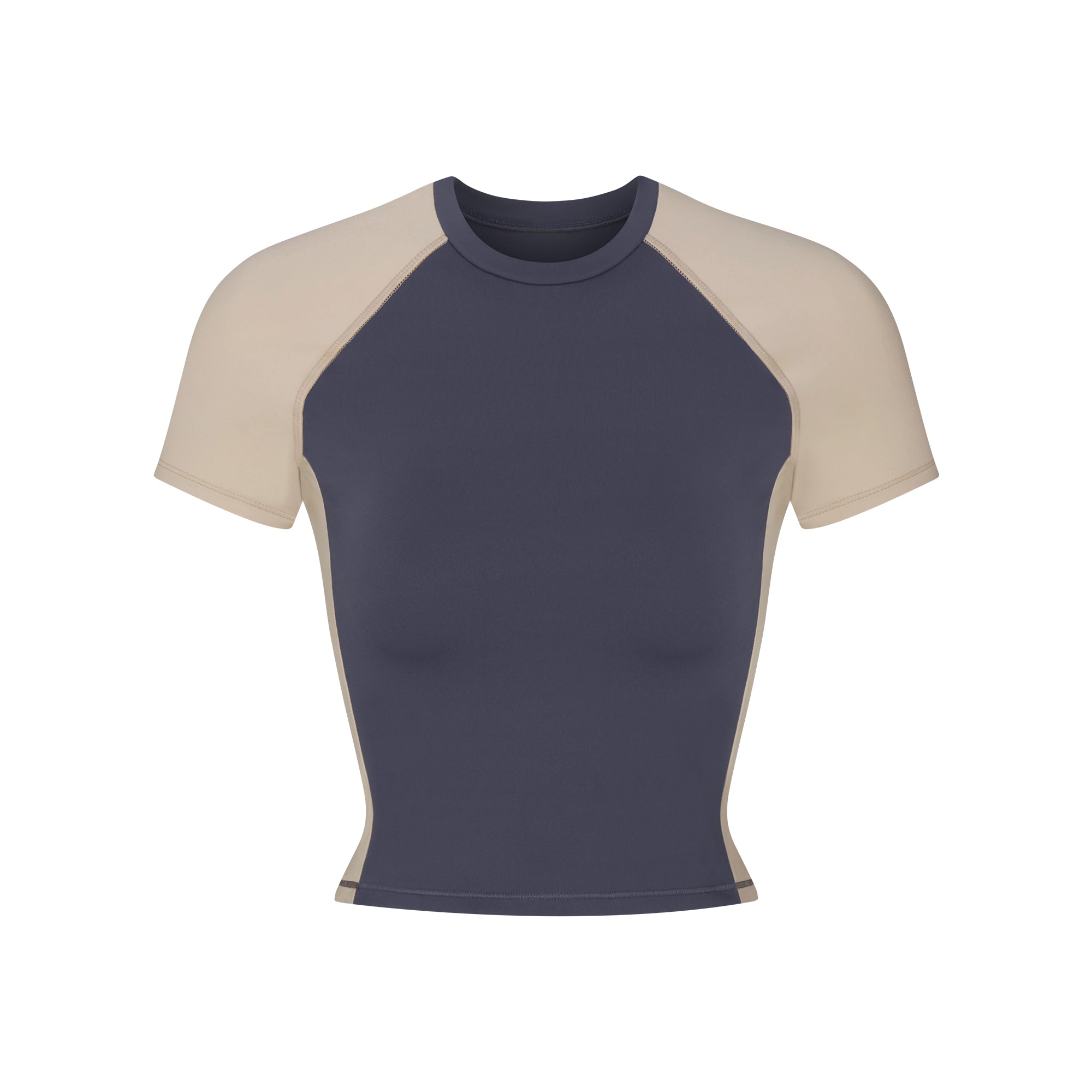 NikeSKIMS MATTE SHINE MIX CROPPED BABY T-SHIRT | DEEP ROYAL AND STONE