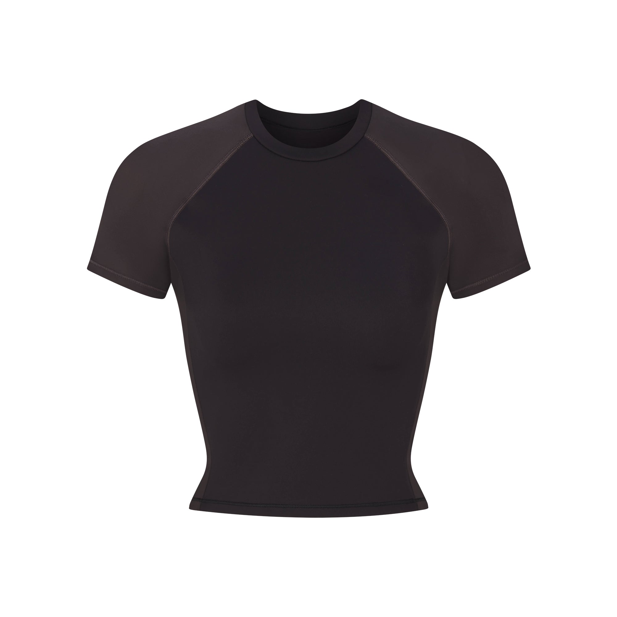 NikeSKIMS MATTE SHINE MIX CROPPED BABY T-SHIRT | OBSIDIAN AND IGNEOUS