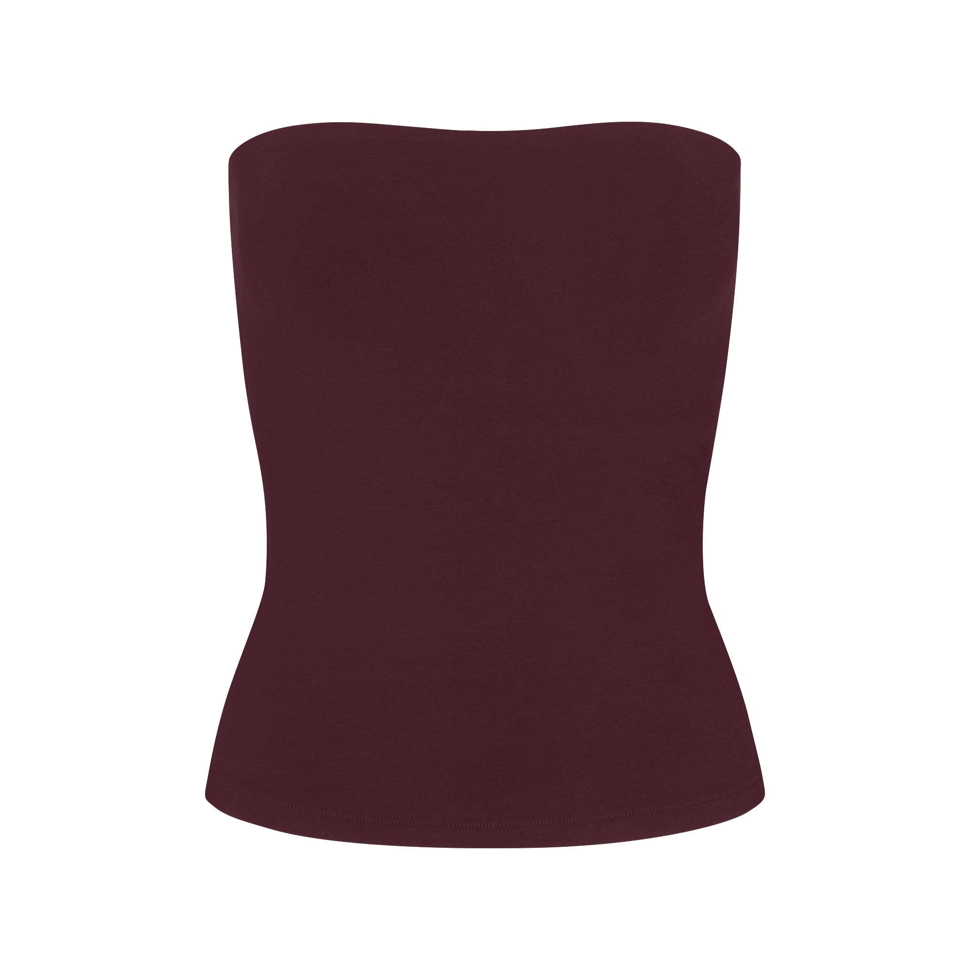 COTTON JERSEY TUBE TOP | CURRANT