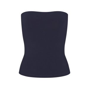 COTTON JERSEY TUBE TOP | NAVY