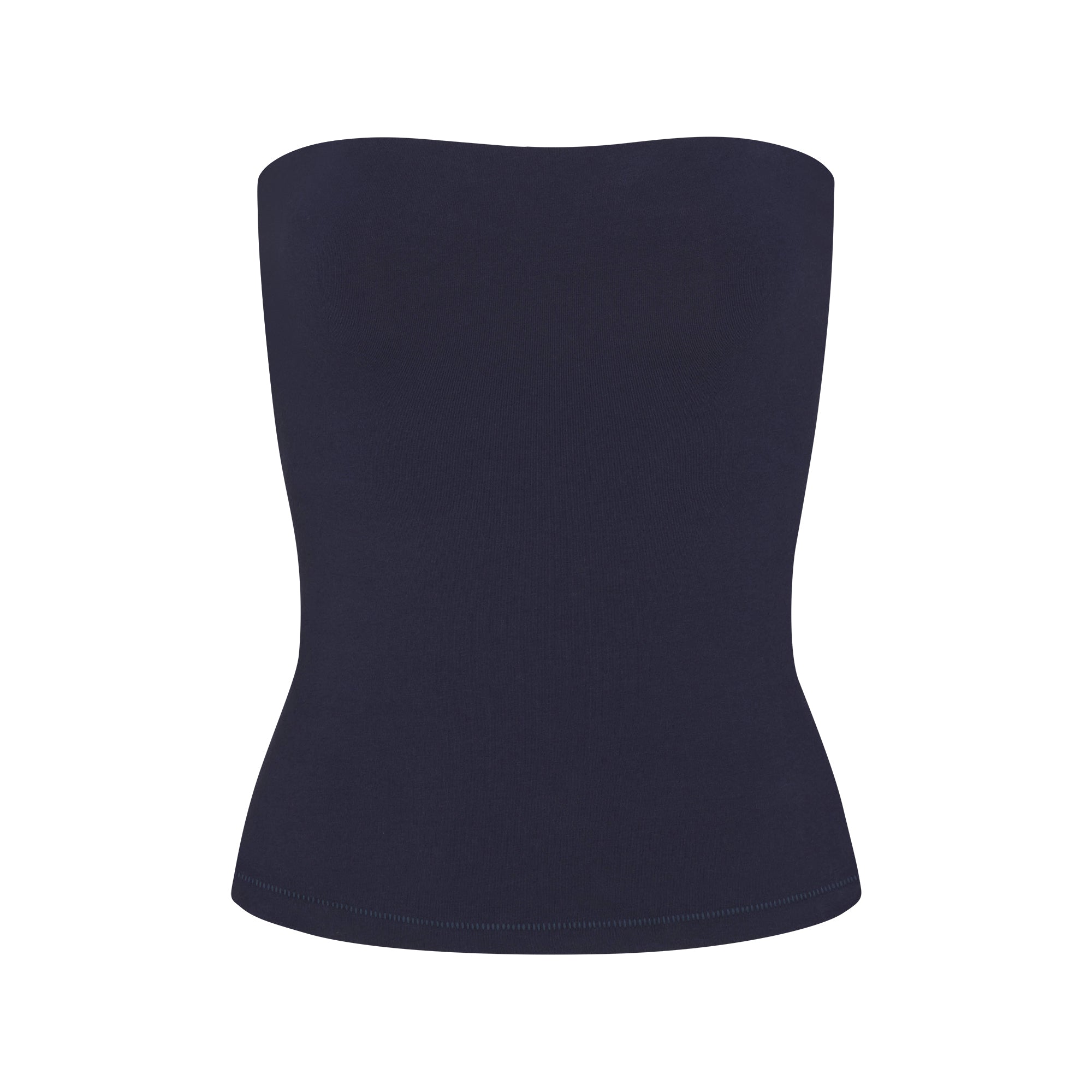COTTON JERSEY TUBE TOP | NAVY