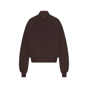 NikeSKIMS MATTE TRICOT TRACK JACKET | DARK ROAST