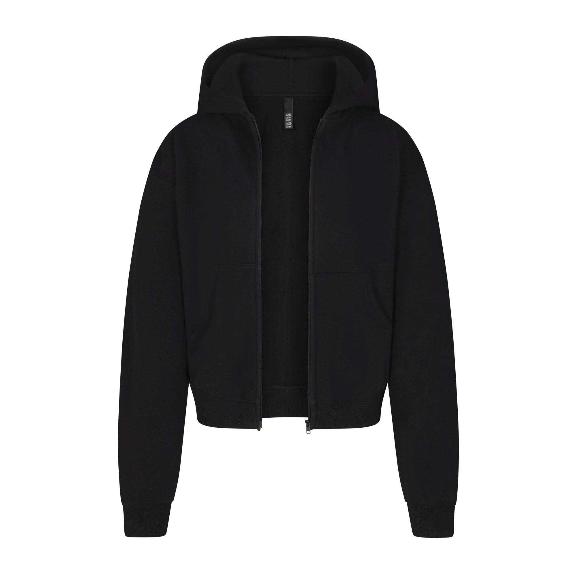 COTTON FLEECE ZIP UP HOODIE | ONYX - Image 5