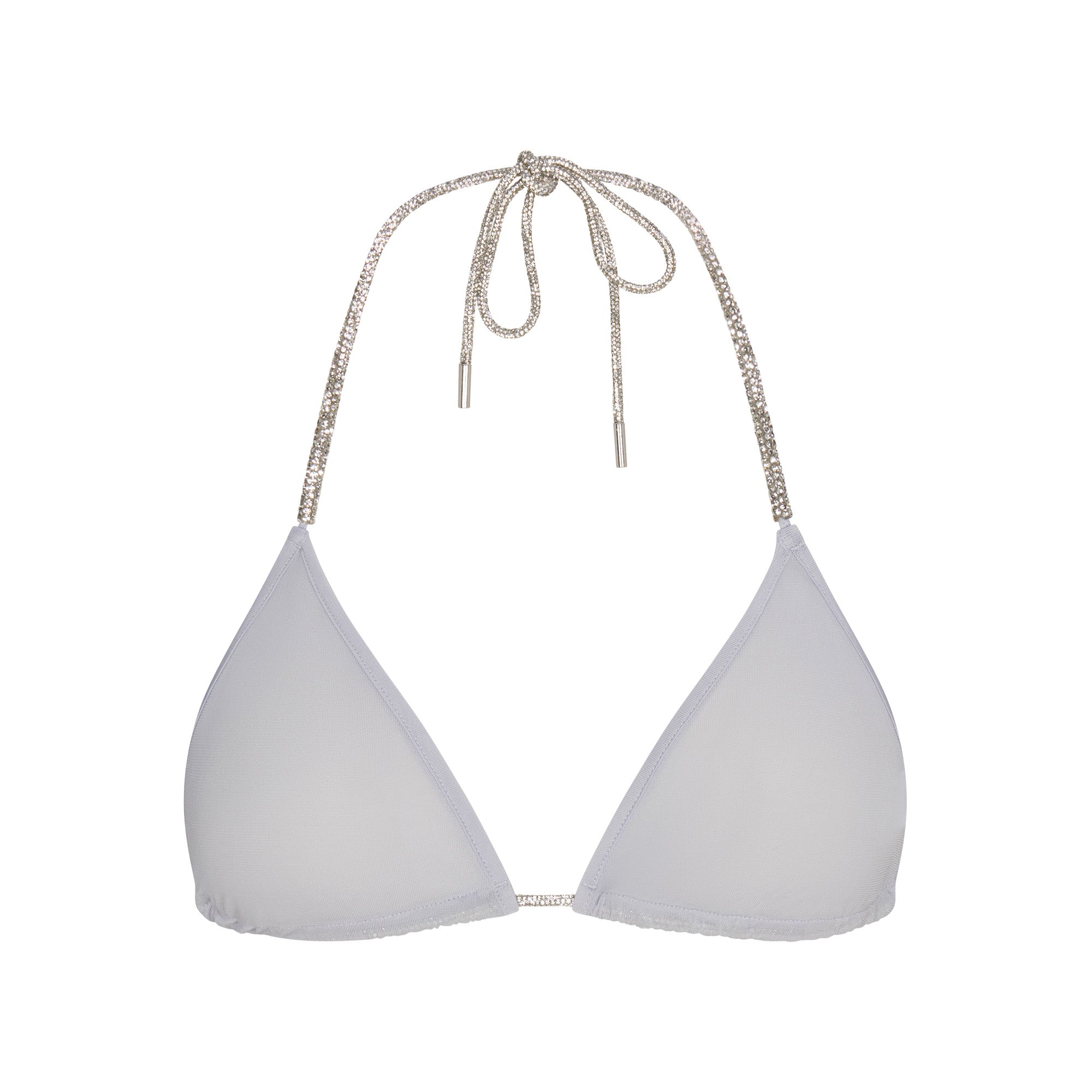 RHINESTONE KNIT TRIANGLE BRALETTE | ZEN BLUE