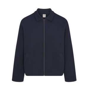 HEAVYWEIGHT FLEECE MENS SHERPA-LINED ZIP UP JACKET | NAVY