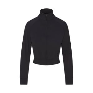 NikeSKIMS AIRY CROPPED TRACK JACKET | OBSIDIAN