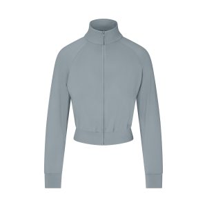 NikeSKIMS AIRY CROPPED TRACK JACKET | WASHED PACIFIC