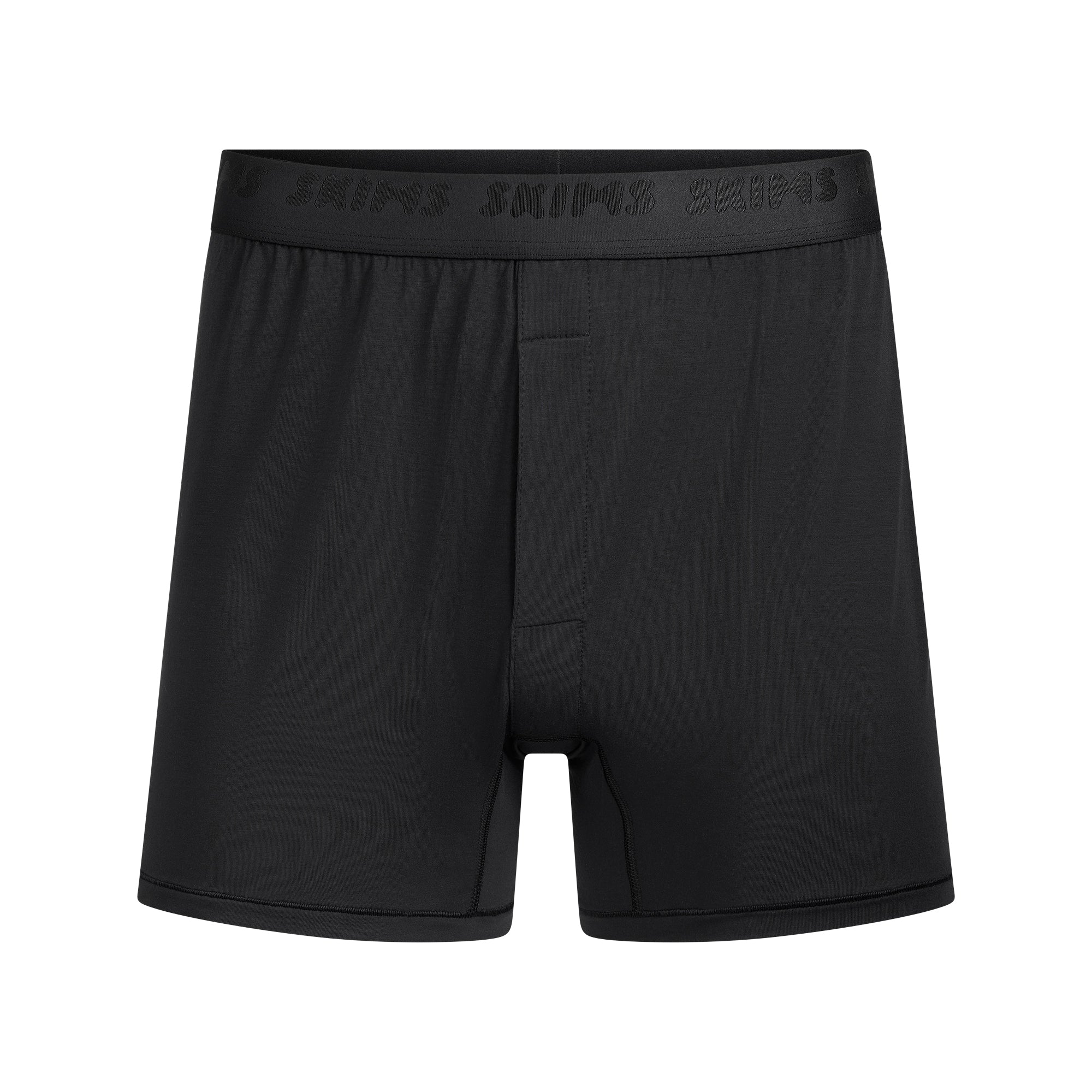 SKIMS STRETCH MENS KNIT BOXER | OBSIDIAN