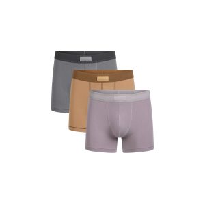 SKIMS COTTON MENS 3 BOXER BRIEF 3-PACK | RUSSET MULTI