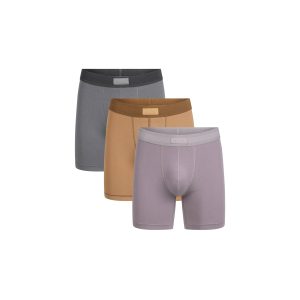 SKIMS COTTON MENS 5 BOXER BRIEF 3-PACK | RUSSET MULTI