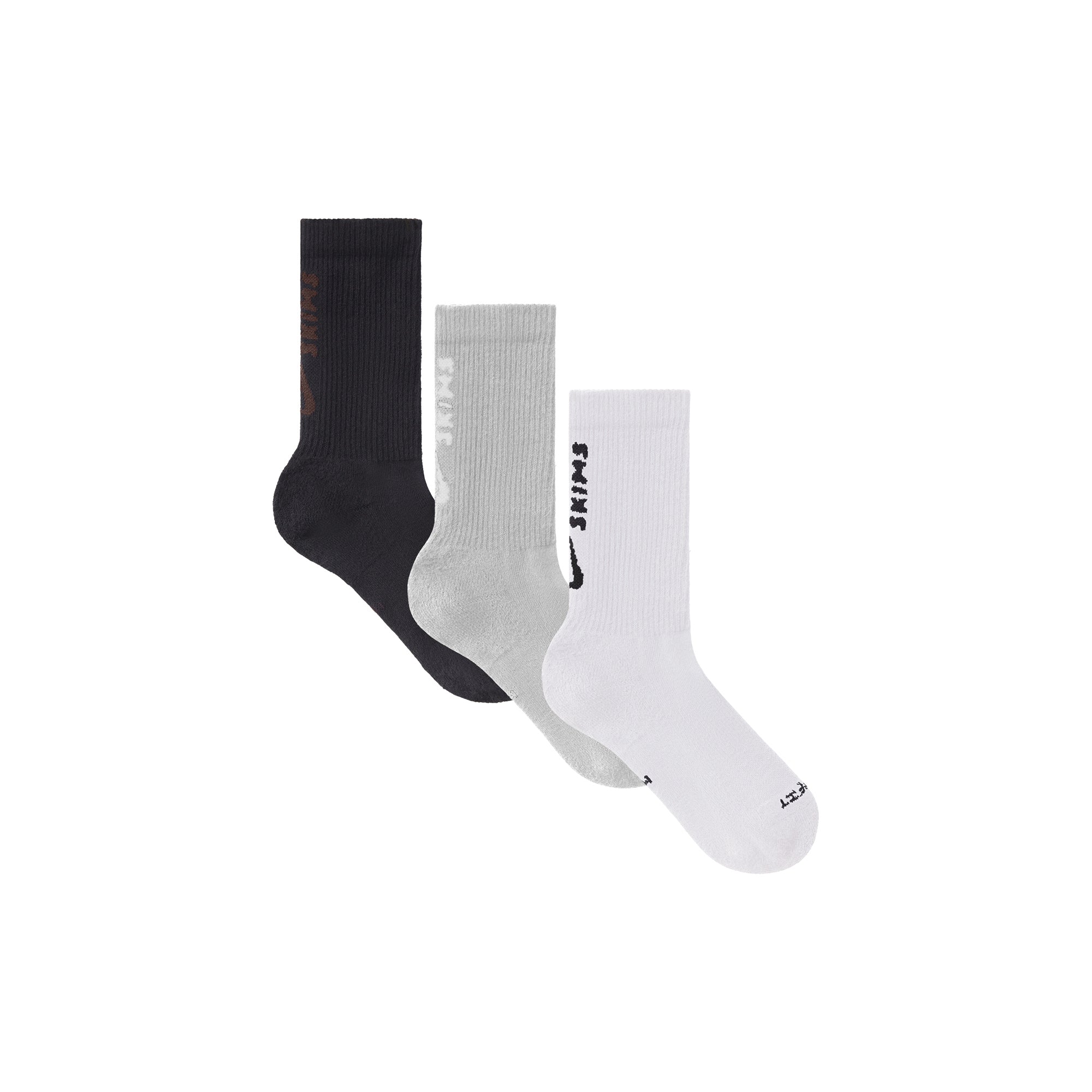 NikeSKIMS ACCESSORIES DRI-FITâ„¢ CREW SOCK 3-PACK | HEATHER GREY MULTI