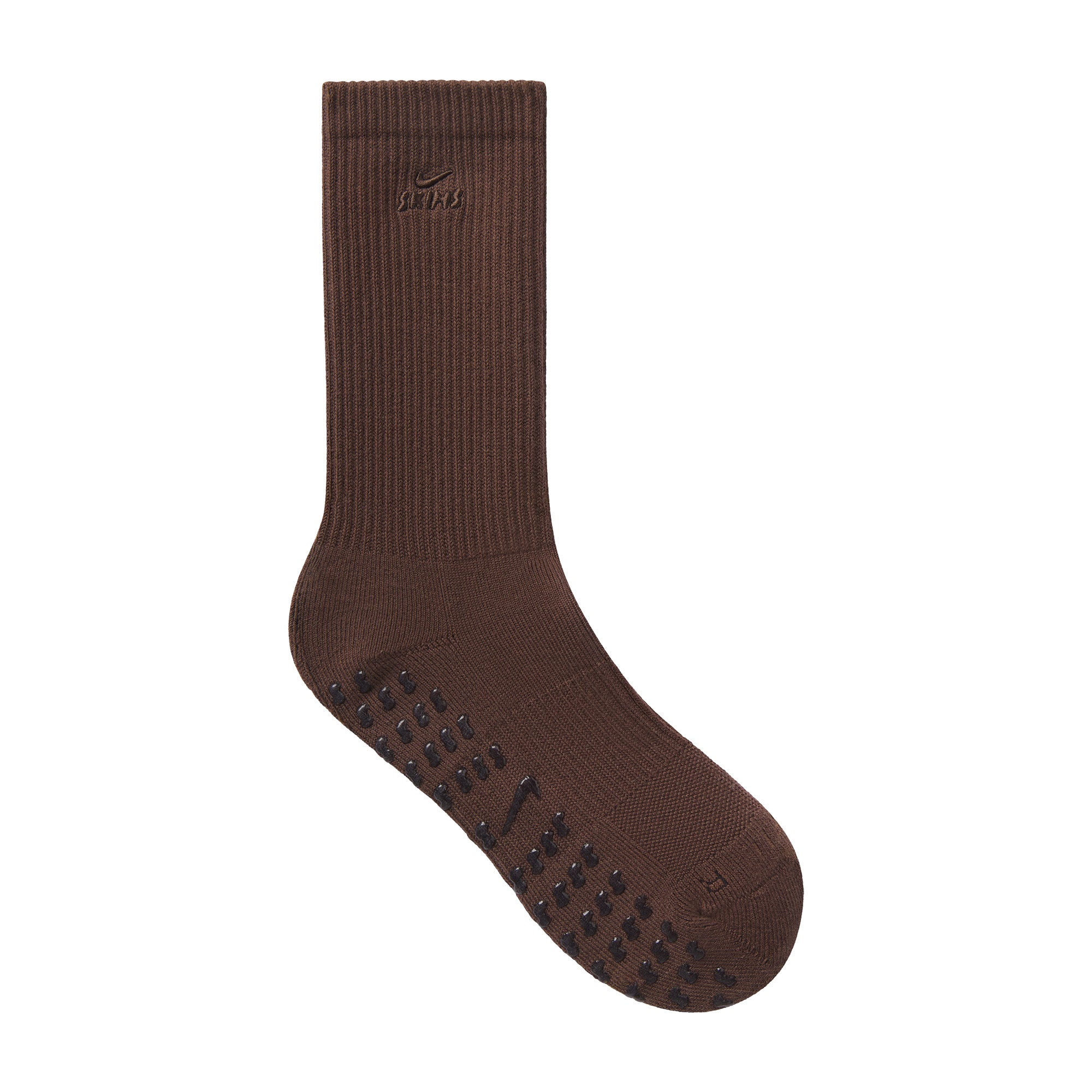 NikeSKIMS ACCESSORIES DRI-FITâ„¢ PILATES GRIP CREW SOCK | DARK SEPIA - Image 5