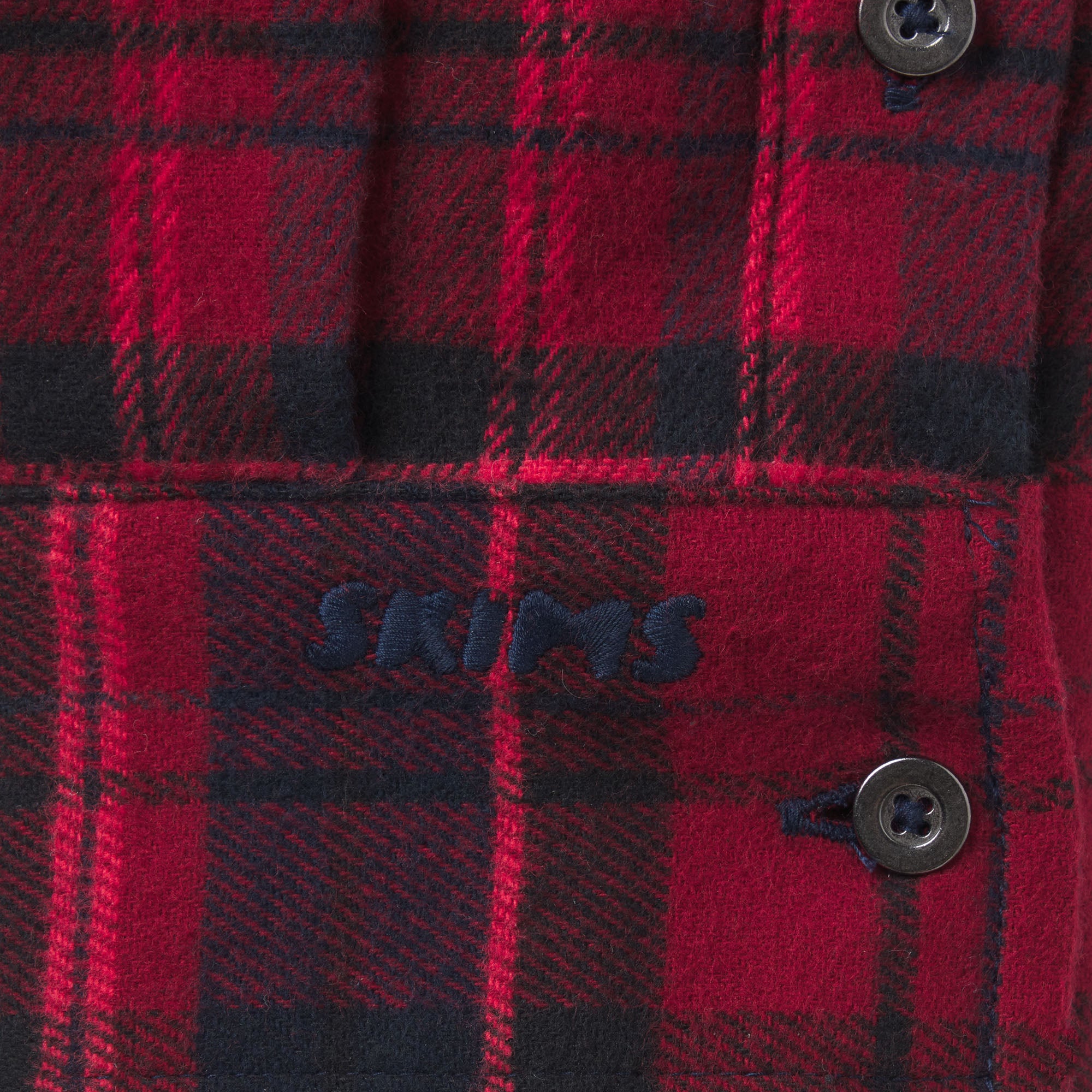 OUTDOOR FLANNEL OVERSIZED HOODED SHIRT | MERLOT CABIN PLAID - Image 6