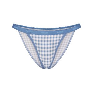 LIGHTWEIGHT COTTON LOGO PICOT STRING BIKINI | ARCTIC GINGHAM