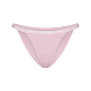 LIGHTWEIGHT COTTON LOGO PICOT STRING BIKINI | PEONY