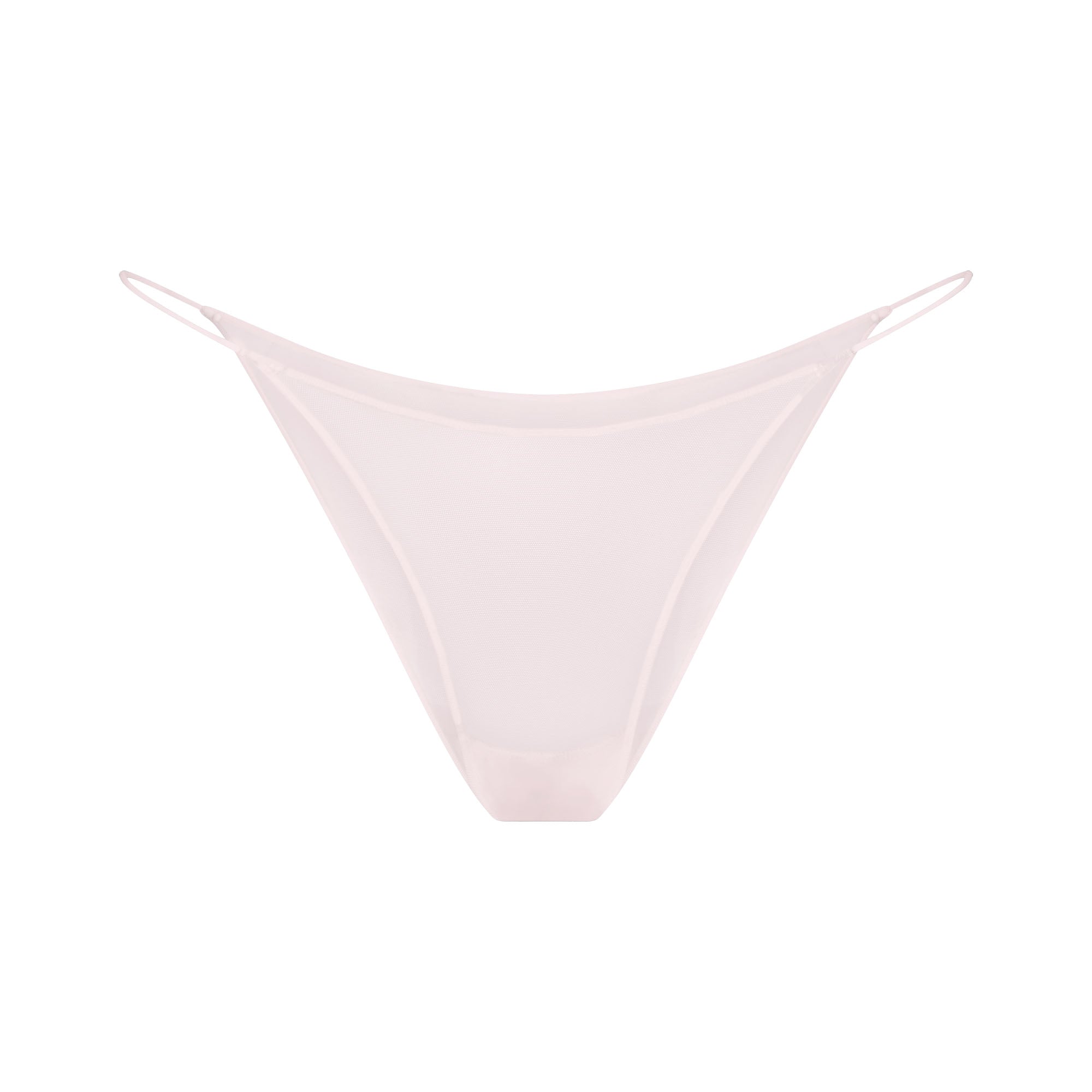 ULTRA FINE MESH STRING BIKINI | BARELY PINK