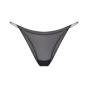 ULTRA FINE MESH STRING BIKINI | OBSIDIAN