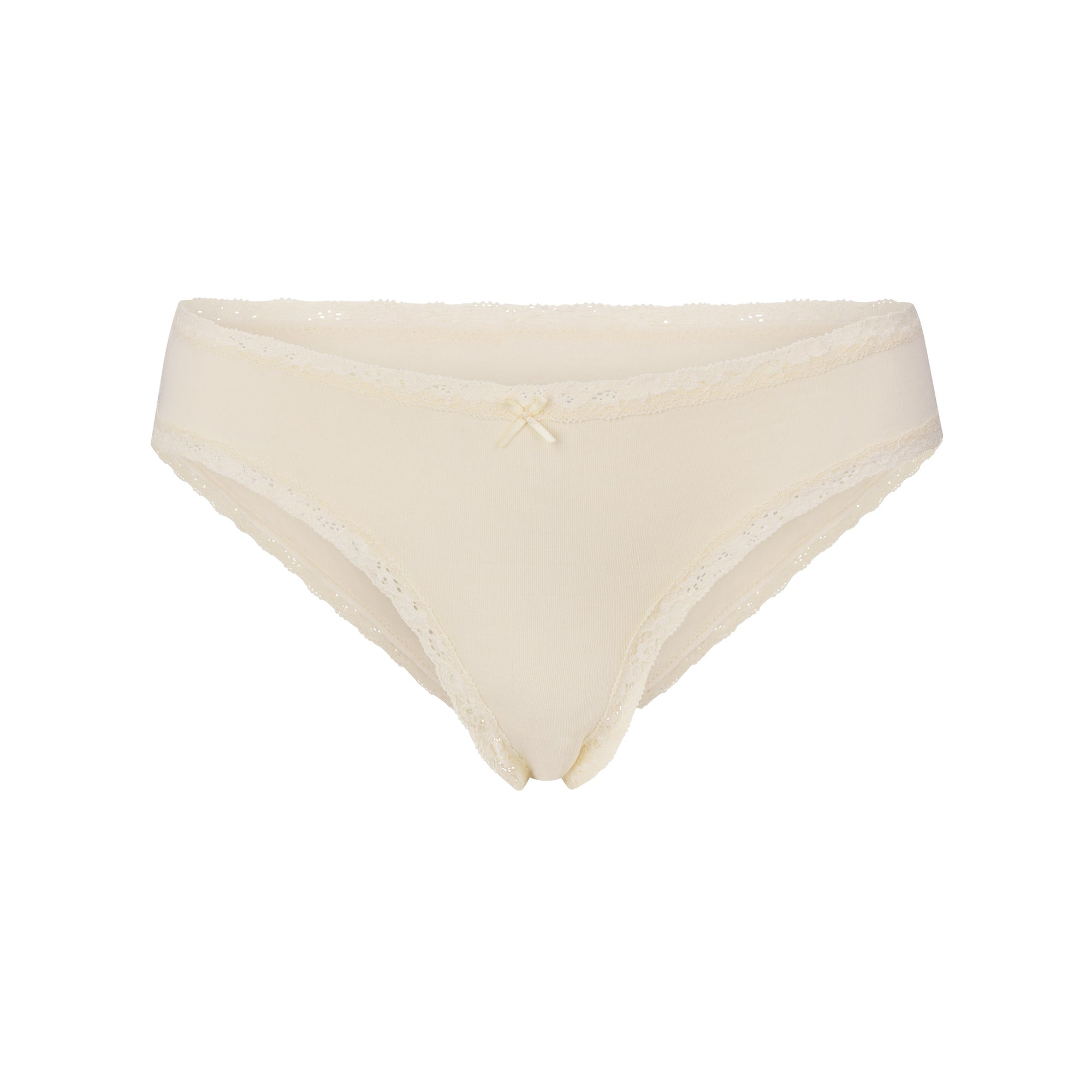 LIGHTWEIGHT COTTON LACE BRIEF | BUTTER TONAL