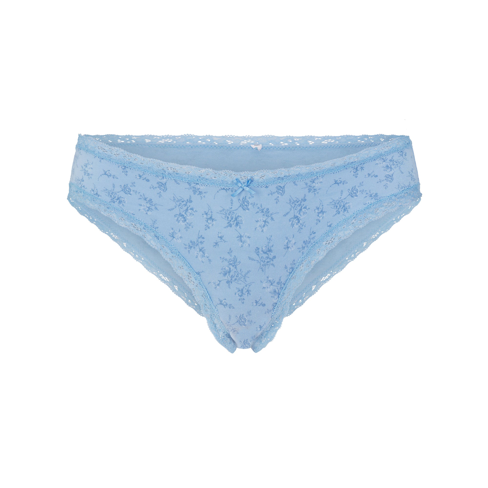 LIGHTWEIGHT COTTON LACE BRIEF | SURF DAINTY FLORAL PRINT