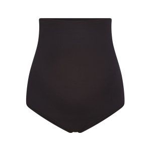 COTTON JERSEY MATERNITY HIGH-WAISTED BRIEF | SOOT