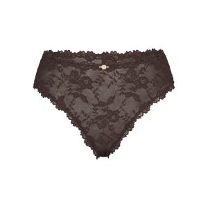 STRETCH LACE BRIEF | ESPRESSO