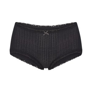 LIGHTWEIGHT COTTON POINTELLE LACE BOY SHORT | SOOT TONAL
