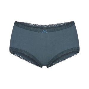 LIGHTWEIGHT COTTON POINTELLE LACE BOY SHORT | ZIRCON TONAL