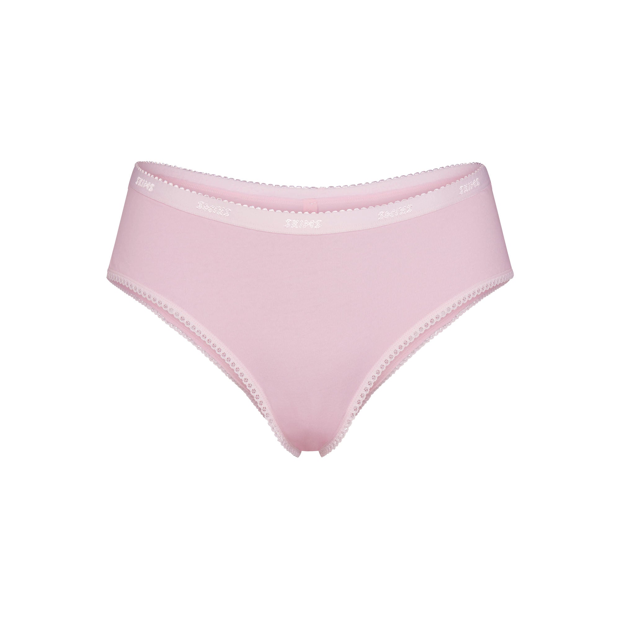 LIGHTWEIGHT COTTON LOGO PICOT HIPSTER | PEONY