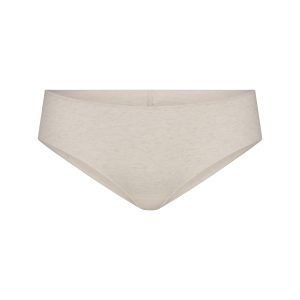 LIGHTWEIGHT COTTON RUCHED BACK HIPSTER | OATMEAL HEATHER