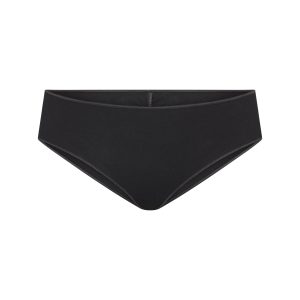LIGHTWEIGHT COTTON RUCHED BACK HIPSTER | SOOT TONAL