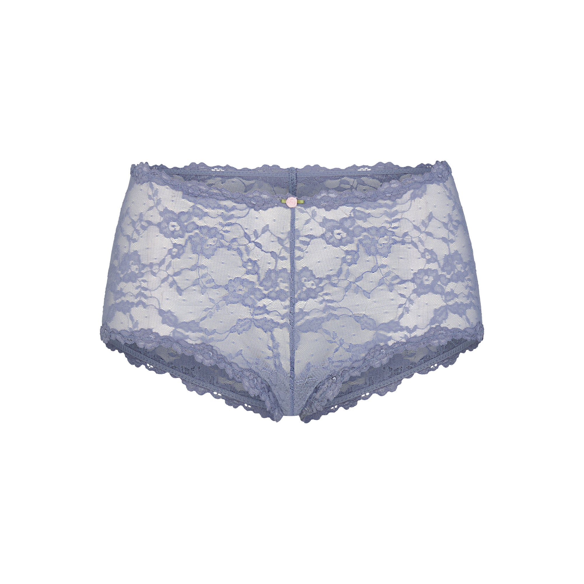 STRETCH LACE BOY SHORT | SLATE