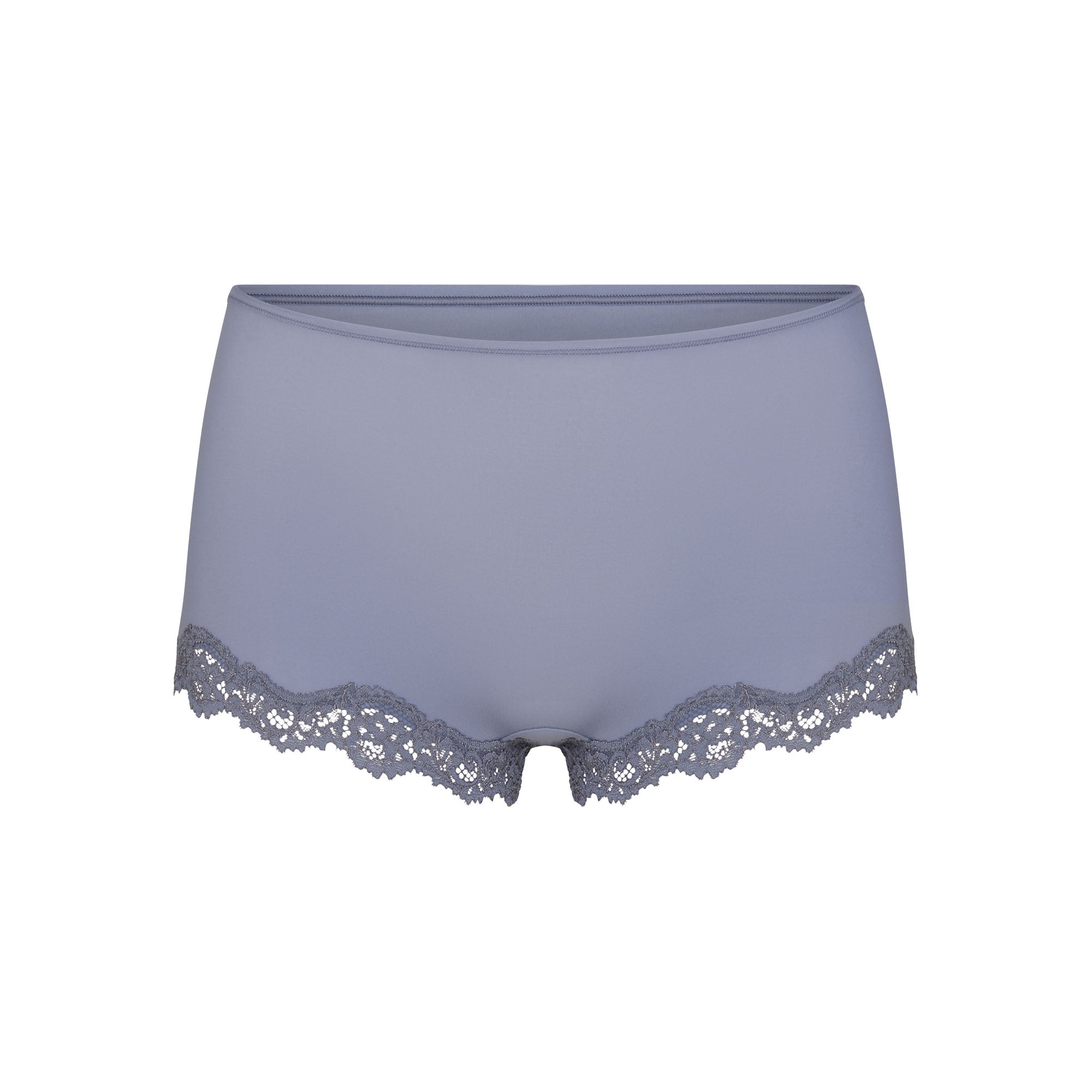 FITS EVERYBODY LACE TRIANGLE CAMI AND BOY SHORT SET | SLATE TONAL - Image 7
