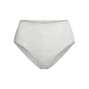 COTTON JERSEY FULL BRIEF | LIGHT HEATHER GREY