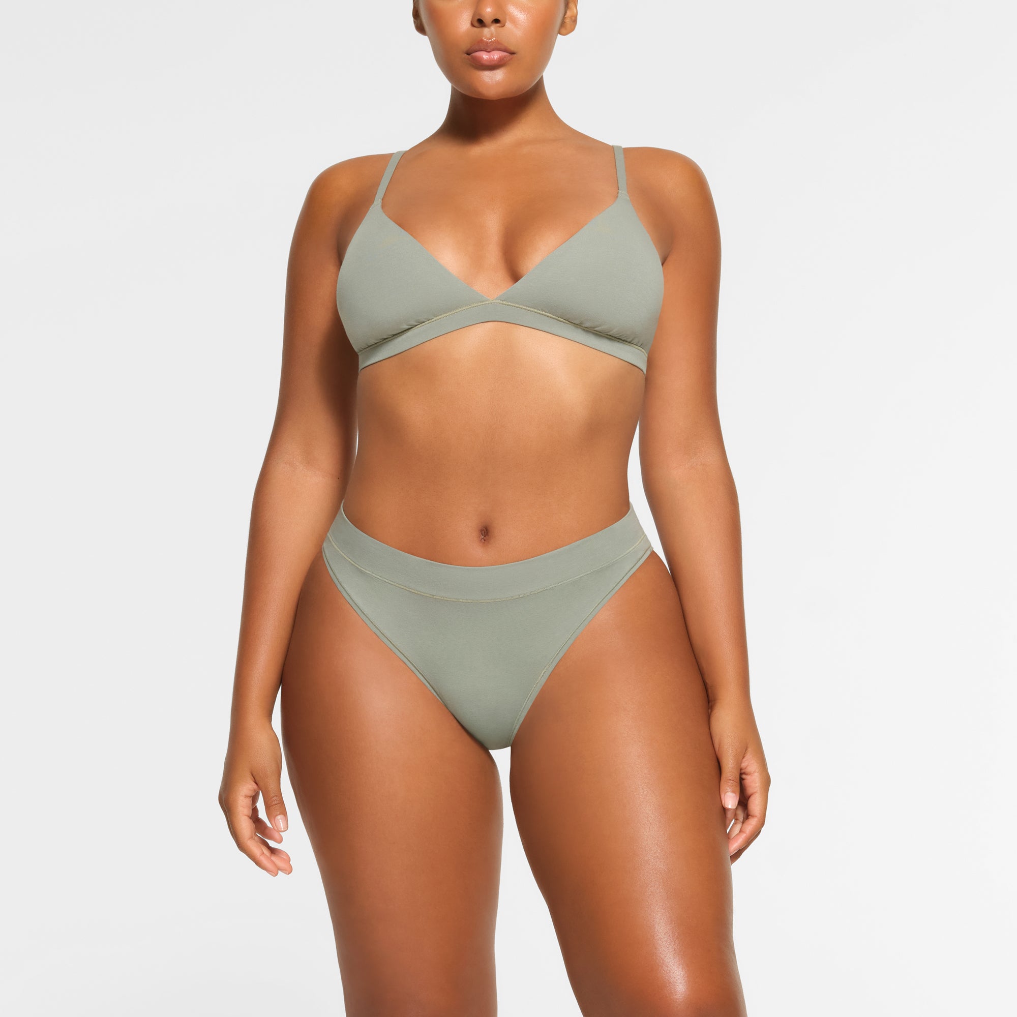 COTTON JERSEY CHEEKY TANGA | MINERAL - Image 2