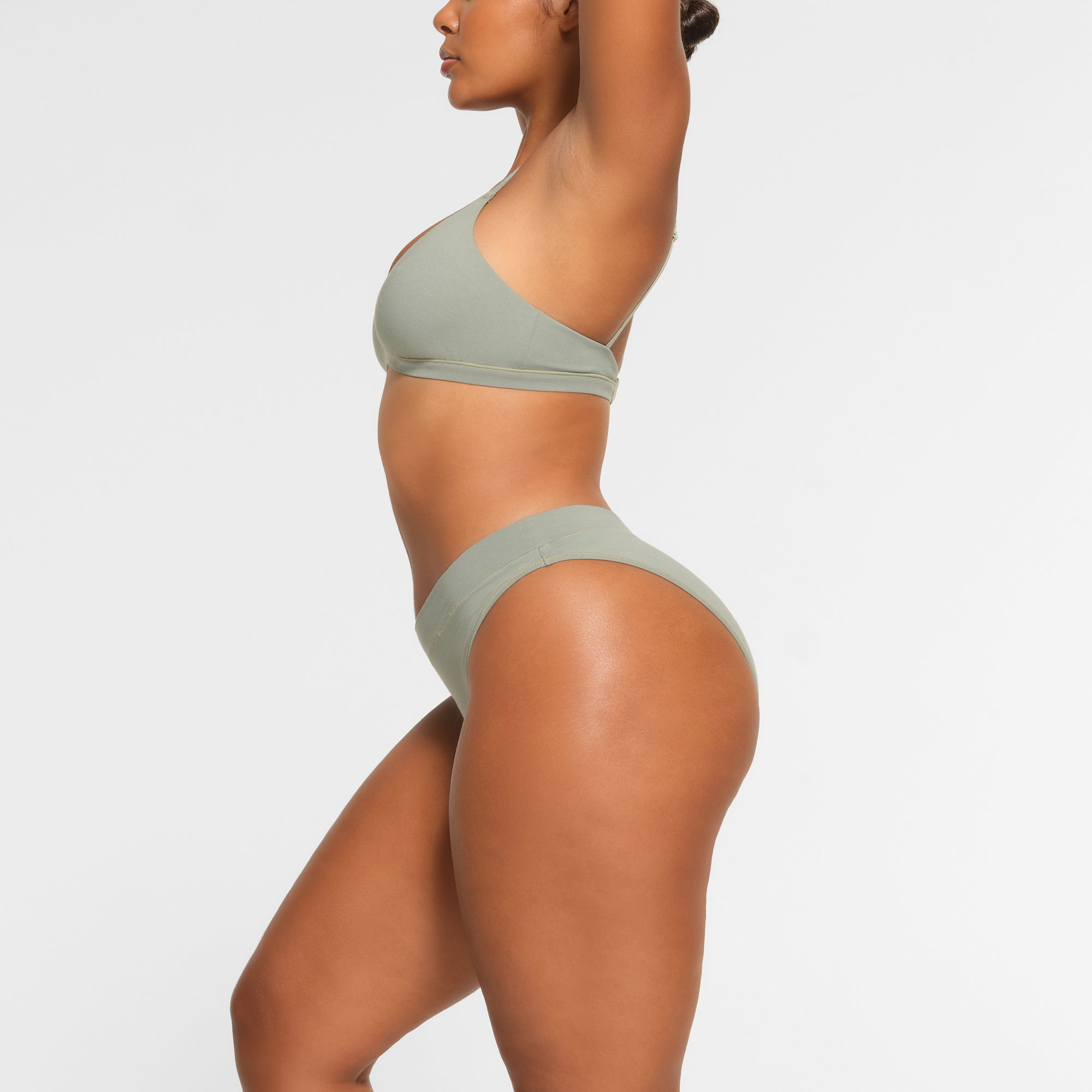 COTTON JERSEY CHEEKY TANGA | MINERAL - Image 3
