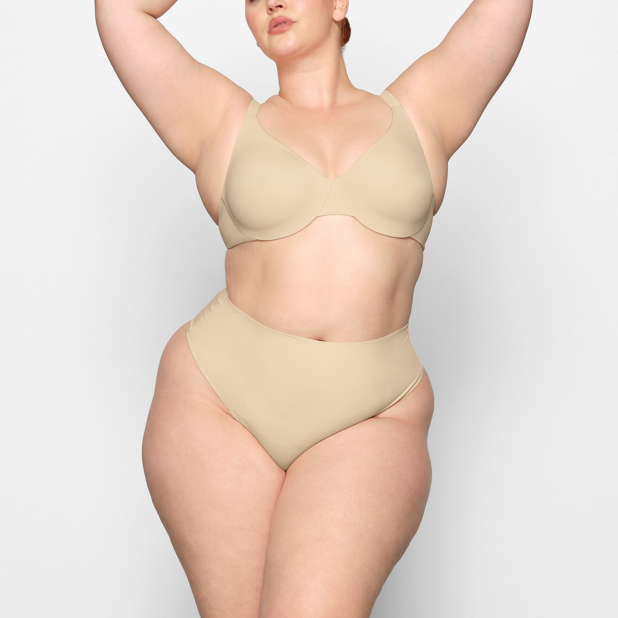 SMOOTHING INTIMATES HIGH-WAISTED THONG | SAND - Image 2