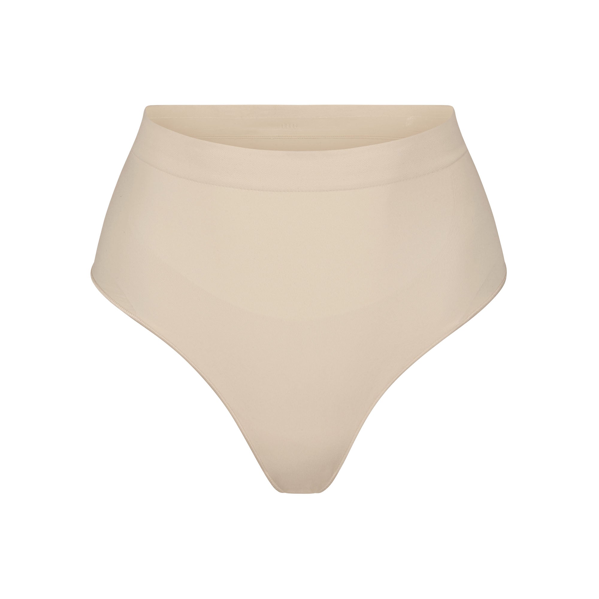 SEAMLESS SCULPT MID WAIST THONG | SAND