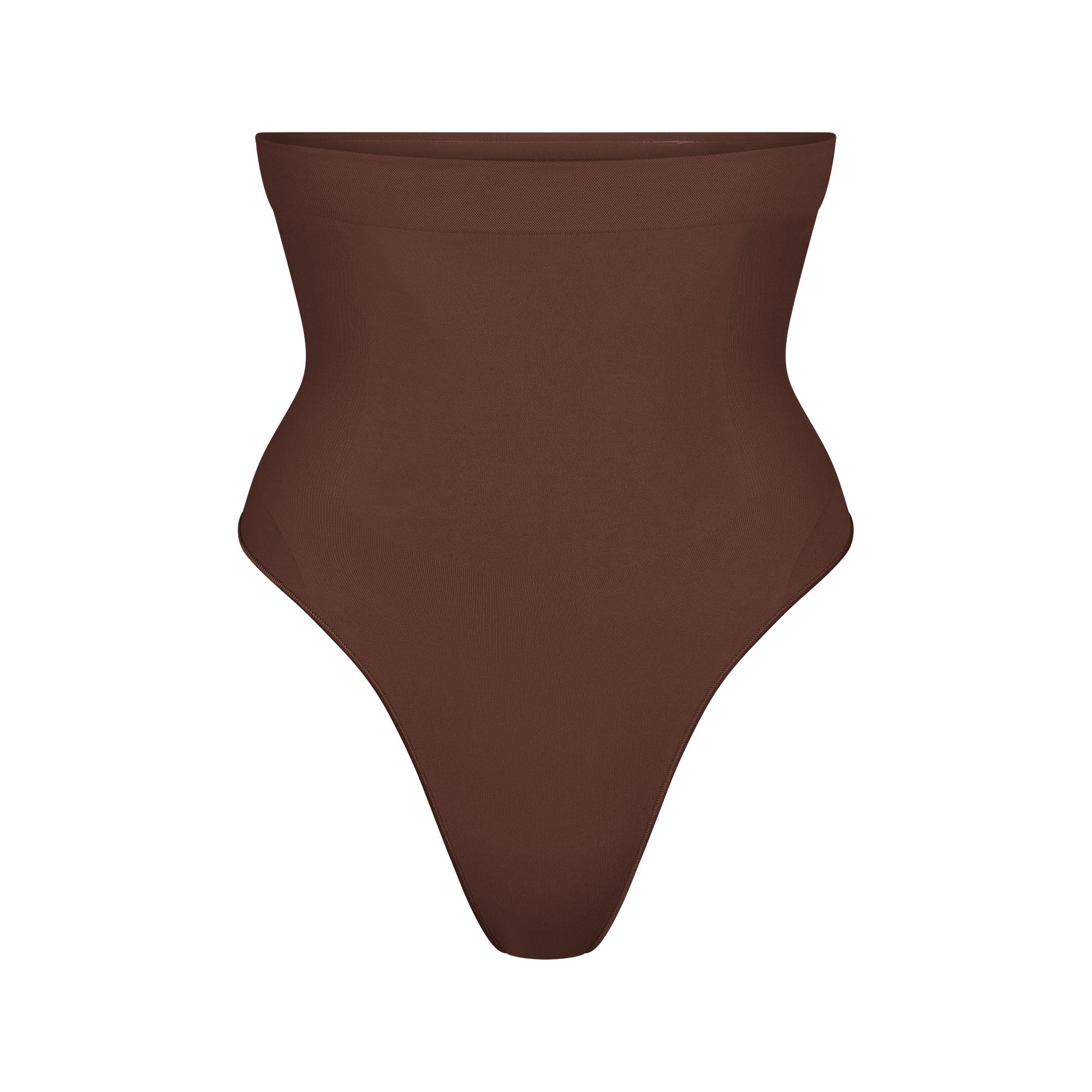SEAMLESS SCULPT HIGH-WAISTED THONG | COCOA
