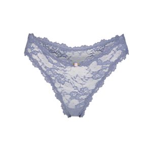 STRETCH LACE DIPPED THONG | SLATE