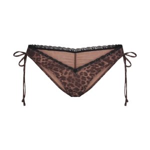 FITS EVERYBODY LACE MICRO TANGA | UMBER LEOPARD PRINT
