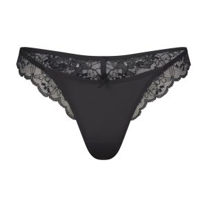 SKIMS LACE THONG | ONYX